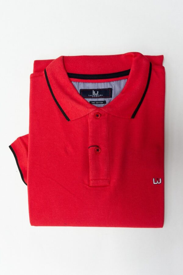 Polo with collar & buttons without a bag - Coral, 3XL